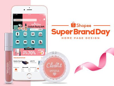 Shopee Indonesia - Super Brand Day (Paragon Group) design ecommerce graphic design graphicdesign home page homepage homepagedesign mobile design mobile ui shopee ui ui design uidesign uiux ux ux ui ux design