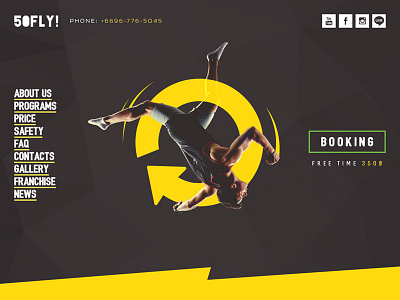 50FLY backflip extreme jump trampoline web design website