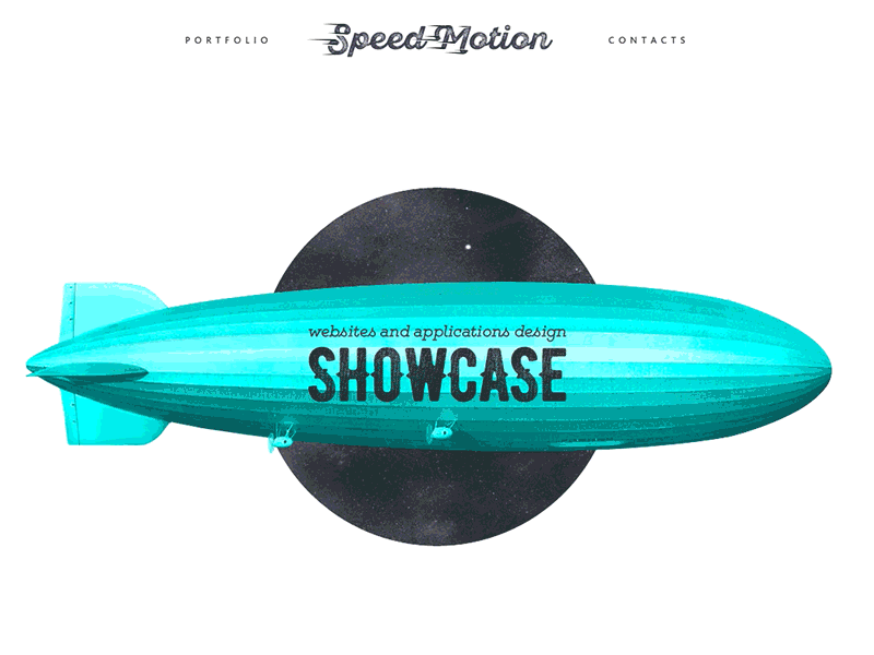 Speed Motion page animation animation flat landing page scroll showcase web design website zeppelin