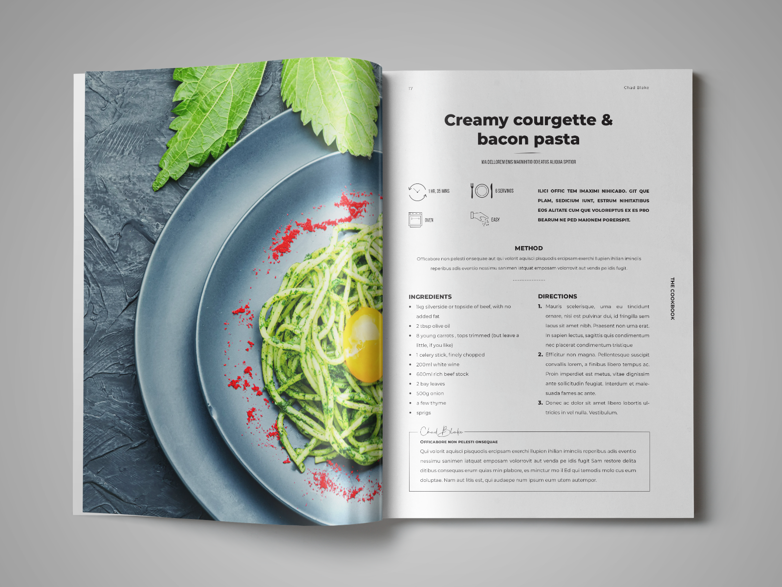 Cookbook / Recipe Book Template - StockInDesign