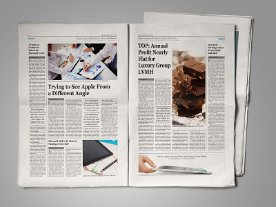 Download Newspaper Template Designs Themes Templates And Downloadable Graphic Elements On Dribbble PSD Mockup Templates