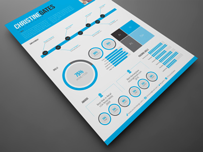 Modern Infographic Resume indesign template resume cv resume design resume template resume templates