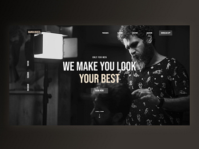 Barber Shop Website Landing Page Design