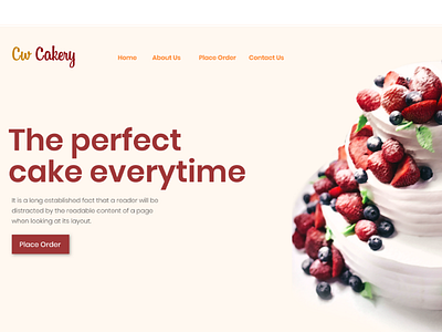 Cw Cakery Website bakery beautiful blueberries cake cakery e commerce material strawberries website