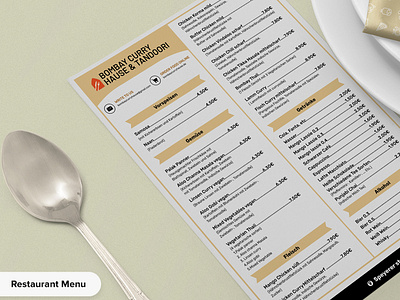 Restaurant Menu Design branding design graphic design illustration menu photoshop psd design restaurant menu vector