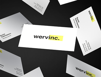 Wervinc. Businesscard branding design logo