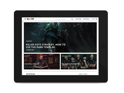 GLHF Responsive Redesign design esports gaming glhf tablet video games website