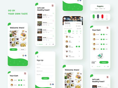 Food Order App adobe xd appdesign cart category design ecommerce food meal menu mobile order restaurant search signin signup ui uiux ux welcome welcome page