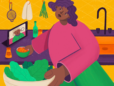 LEARNING TO COOK illustration