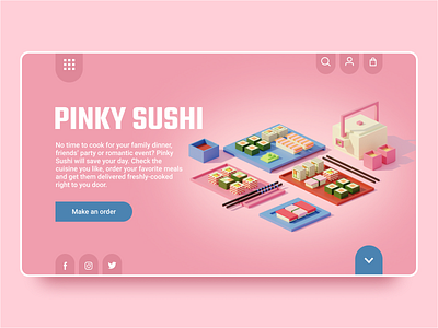 Pinky Sushi / Restaurant Concept Website