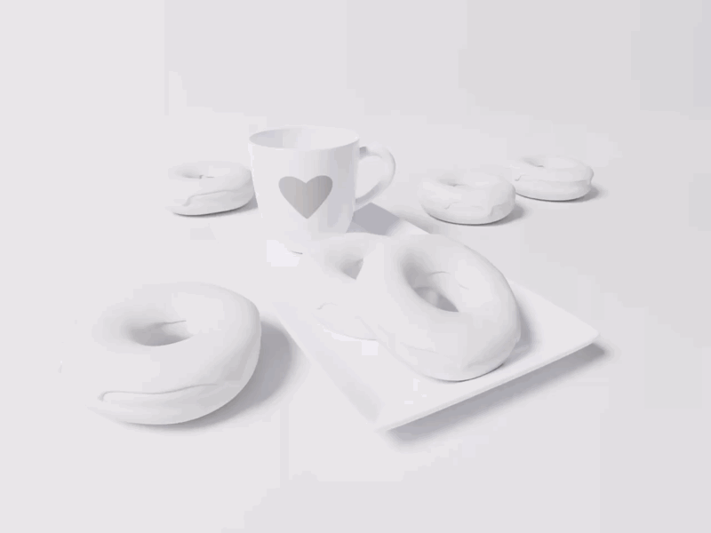 One! Two! Three! Done! :) 3d 3dart 3dillustration blender blender3d blue color donuts illustraion