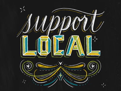 Support Local animation chalk art chalkboard design digital lettering illustration lettering support local support local artists typography