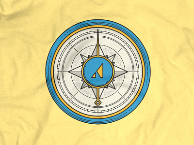 Appcues T-Shirt apparel compass illustration shirt tee tshirt vector