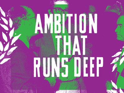 Ambition illustration typography