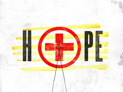 Hope illustration typography