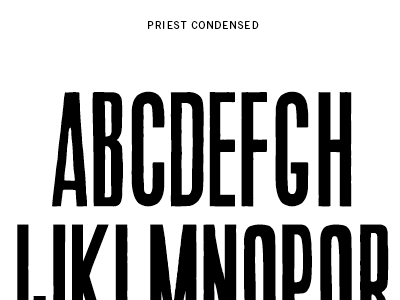 Priest Condensed - free download font typography