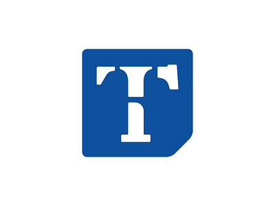 Deconstructed T mark design logo typography
