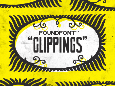 "CLIPPINGS" FROM FOUNDFONT™ COMING 2013 clip art frames typography vintage typography