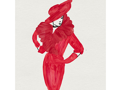 Vintage Vogue X abstract adobe sketch art beauty drawing fashion fine art illustration ipad art ira swatimanish minimal strokes vintage vintage women women