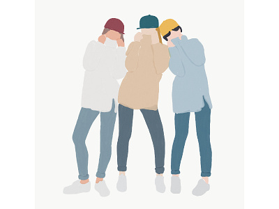 Squad X art beauty colours cute design drawing fashion girls illustration ira swatimanish kawaii korean minimalistic strokes women