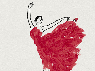 VintageVogue art dance drawing illustration