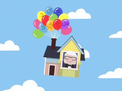 Safe Eid at Home _ Up House balloons 🎈🏠 ballon ballons carl cartoon eid film movie home house stay home up