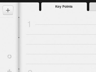Keypoints UI for deck button chart deck depth image ipad pages table ui