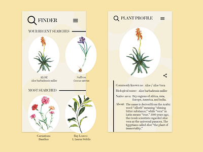 Finder | Plant search and info design