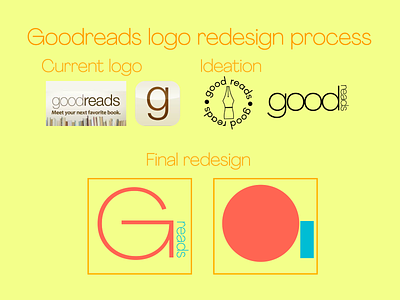 Goodreads Redesign Progress branding colorful design goodreads illustration logo makeover orange primary colors redesign yellow