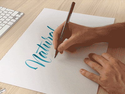 Natural Motion animation calligraphy font gif handlettering handmadefont lettering process typography video