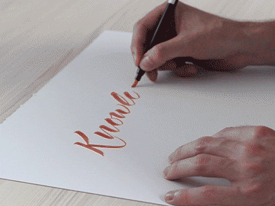 Knowledge is Power animation calligraphy font gif handlettering handmadefont lettering process typography video