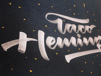 Taco Hemingway calligraphy handlettering lettering letters type typography