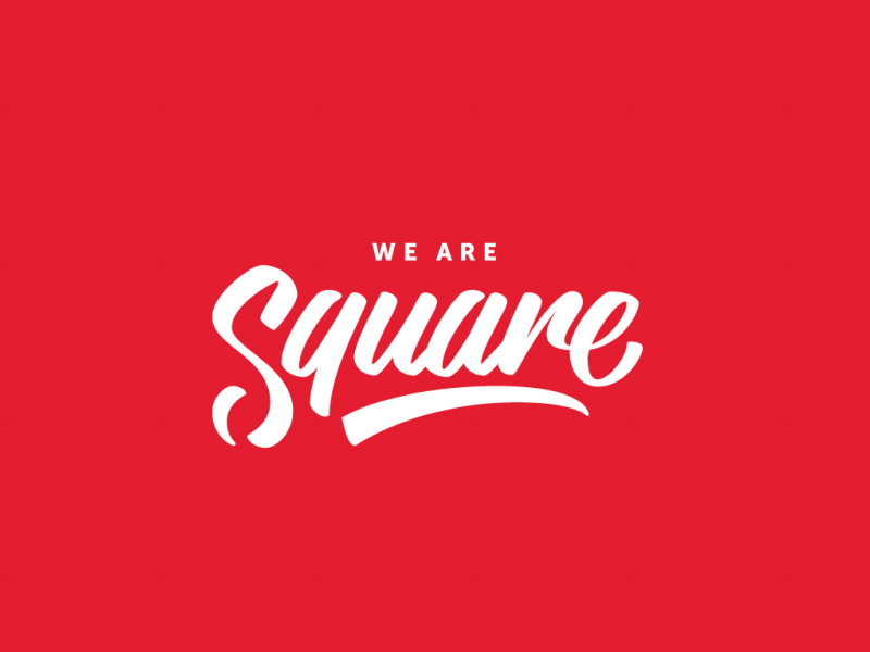 We Are Square animation branding font gif handmadefont lettering logo typography video write on