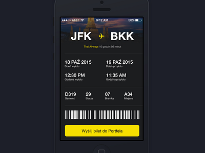 Flight ticket app flight ios iphone ticket