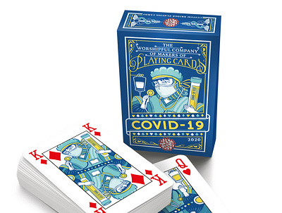 COVID-19 Playing cards from Squiddle Ink board game design game design graphic design illustration packaging playing cards