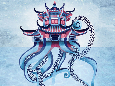 Shanghai Shocktopus graphicdesign illustration photoshop textured