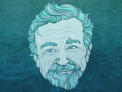 Robin Williams characters graphic design illustraion portrait art texture