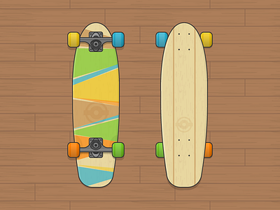 Longboard illustration longboard skate skateboard wood