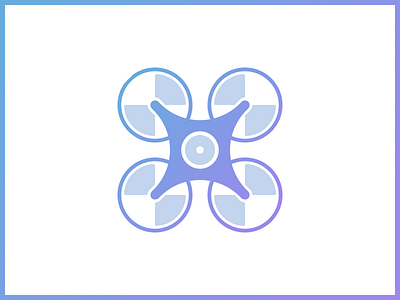 Drone Logo blue circle drone gradient illustrator logo purple