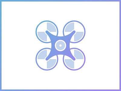 Drone Logo blue circle drone gradient illustrator logo purple