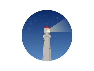 Lighthouse blue illustration light lighthouse night stars