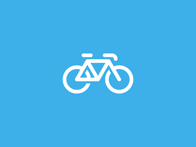 Bike On Icon bike blue cycling design frame icon line lines wheels