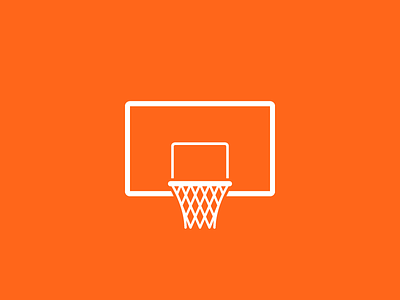 Backboard Icon ball basket basketball design hoop icon line lines orange