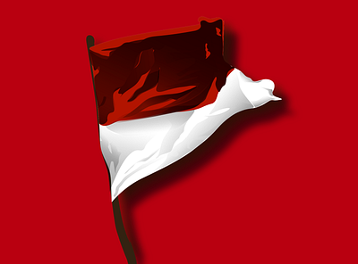 indonesian flag design digital illustration instagram vector
