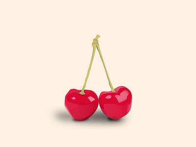 Cherry design digital illustration vector