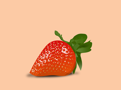 strawberry design digital illustration vector