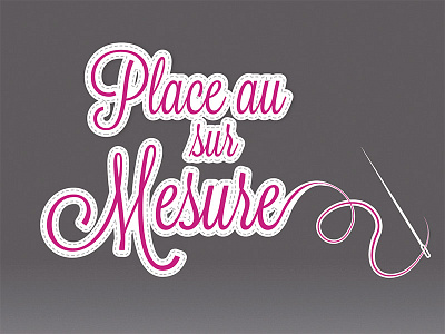 Sur Mesure courure font pink