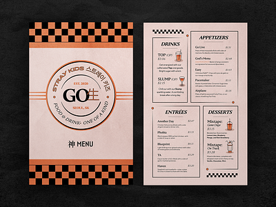 Stray Kids "Go Live" Album Menu Design