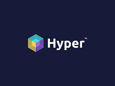 Hyper / logo design 4d agency agency branding brand cube digital hyper hypercube identity logo logomark symbol