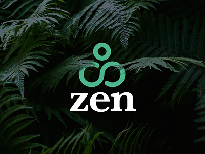 Zen / logo design 1 brand calm icon identity infinity leaves logo logo design meditation meditation app mockup peace symbol zen